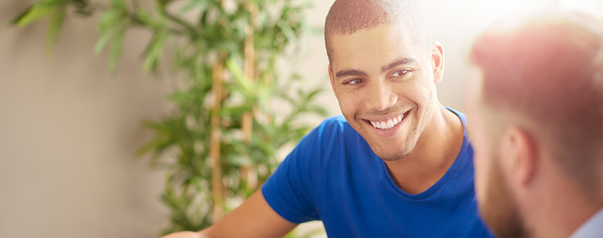 Man improving his behavioral health