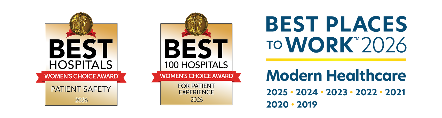 Women's Choice Patient Safety and Patient Experience Awards, Modern Healthcare Award